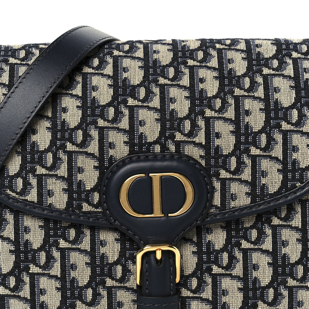 Christian Dior Oblique Medium Bobby Flap Blue