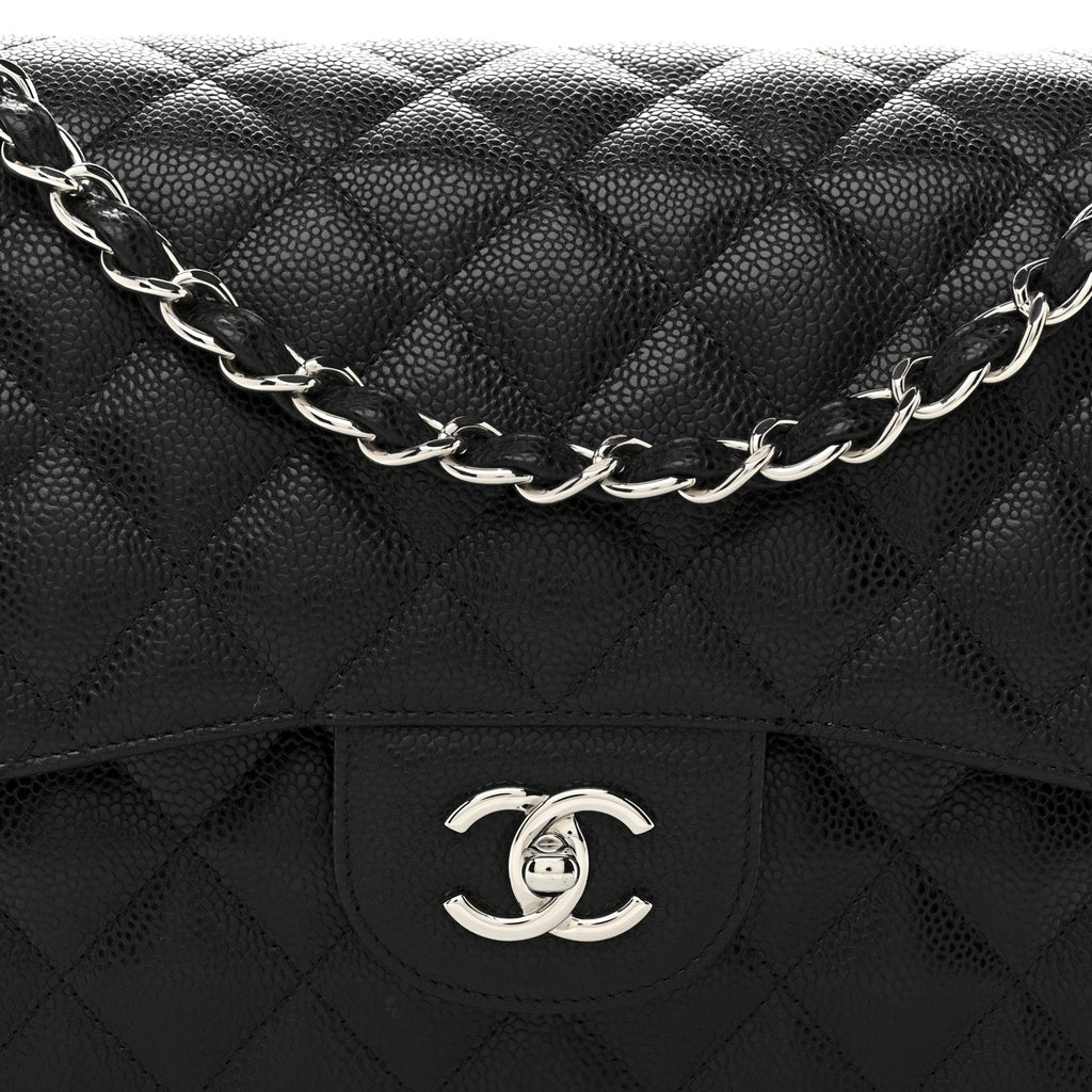 Chanel Caviar Quilted Jumbo Double Flap Black