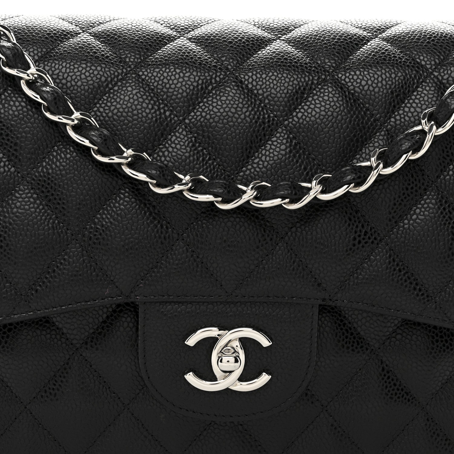 Chanel Caviar Quilted Jumbo Double Flap Black