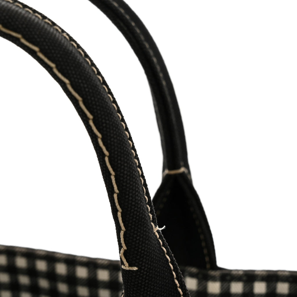 Prada Canapa Small Logo Tote Black Talco