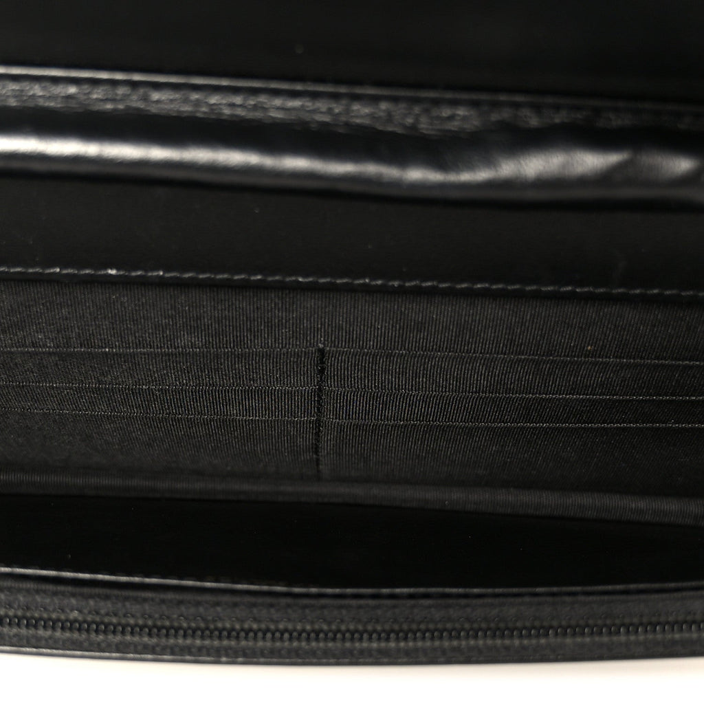 Chanel Caviar Quilted Boy Wallet On Chain WOC Black