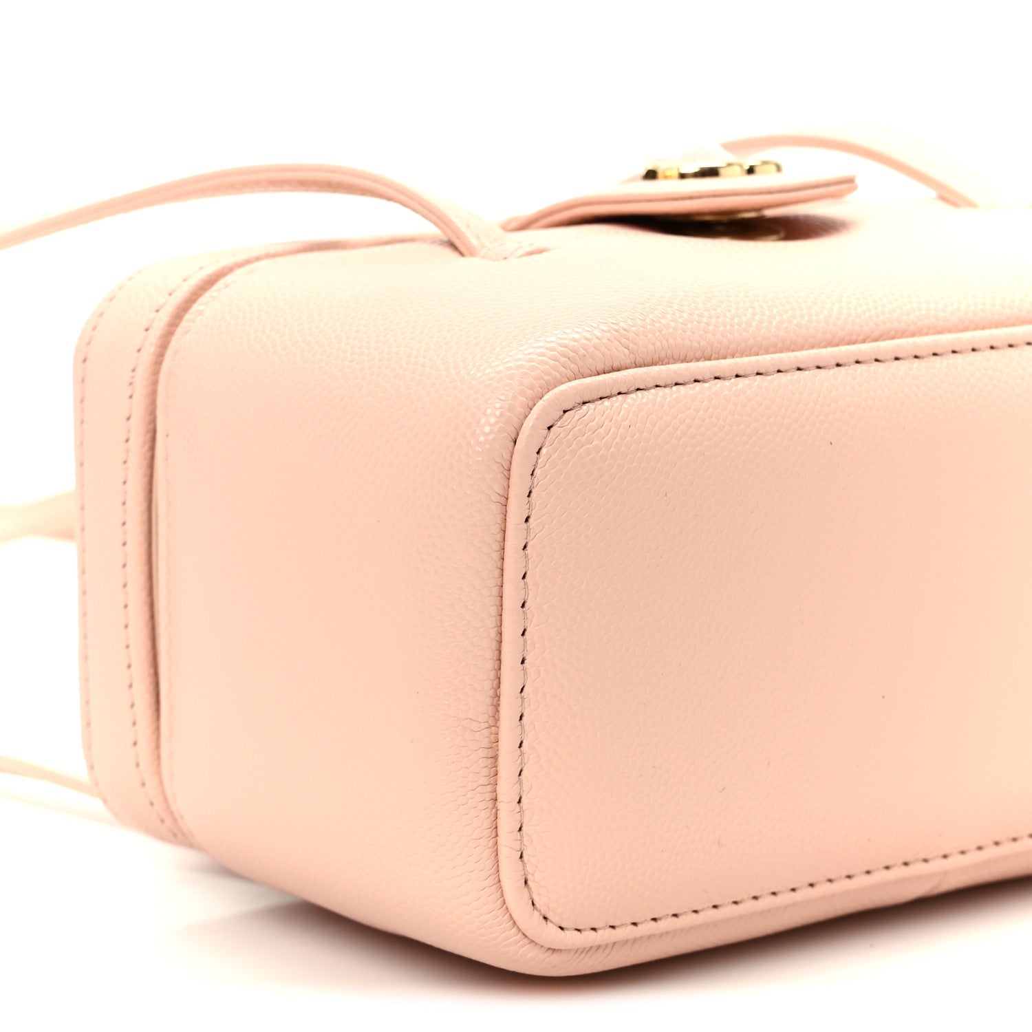 Chanel Shiny Caviar Preppy Coco Long Vanity With Strap Light Pink