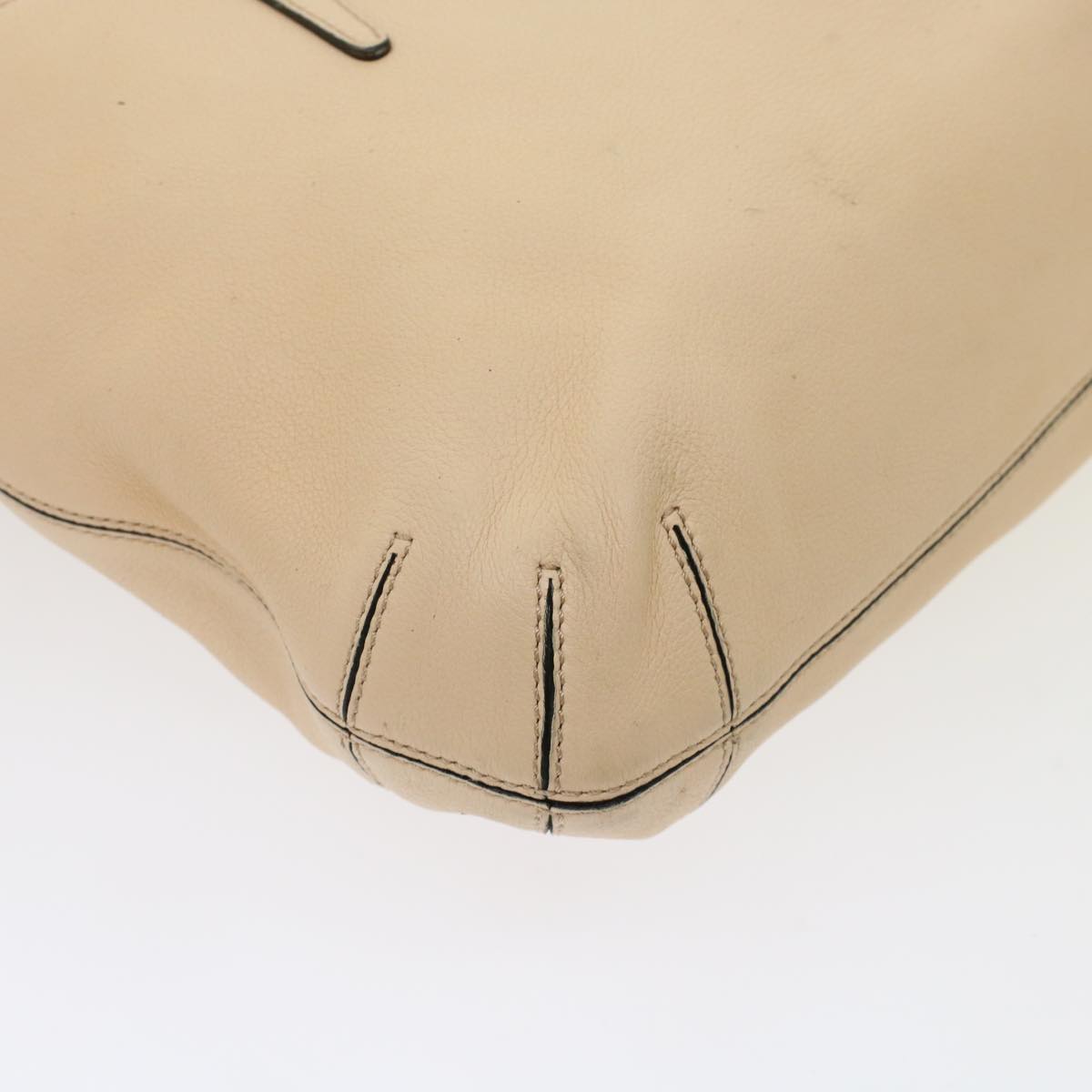 FENDI Hand Bag Suede Leather 2way Beige  48745