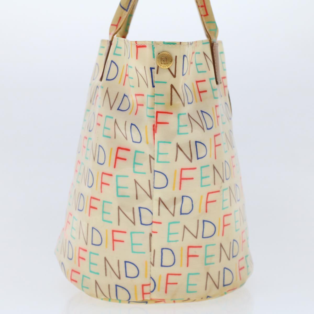 FENDI Hand Bag Patent leather Beige  48752