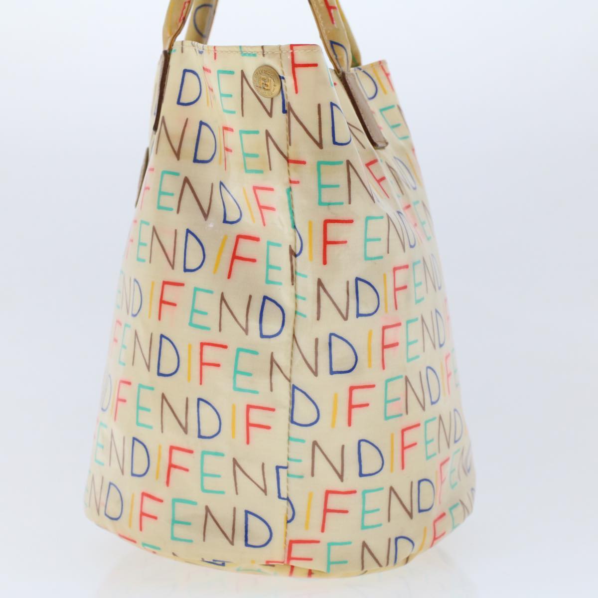 FENDI Hand Bag Patent leather Beige  48752
