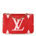 Louis Vuitton Monogram Giant Double Zip Pochette Rouge