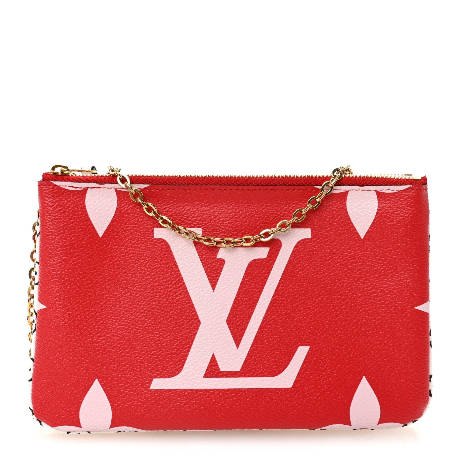 Louis Vuitton Monogram Giant Double Zip Pochette Rouge