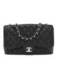 Chanel Caviar Quilted Jumbo Single Flap Black