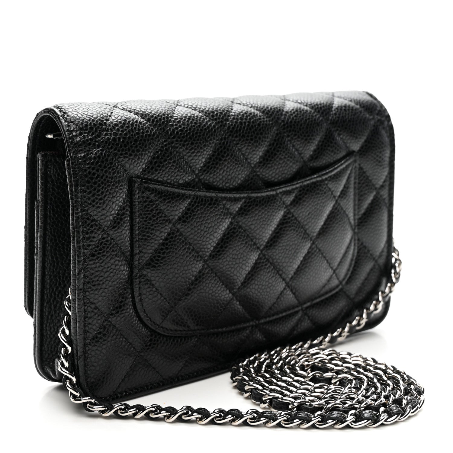 Chanel Caviar Quilted Wallet on Chain WOC Black