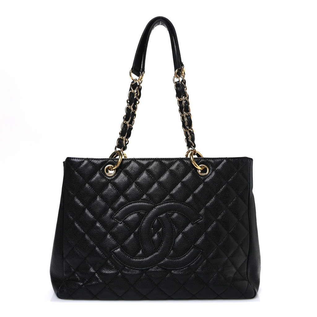 Chanel Caviar Quilted Grand Shopping Tote GST Black
