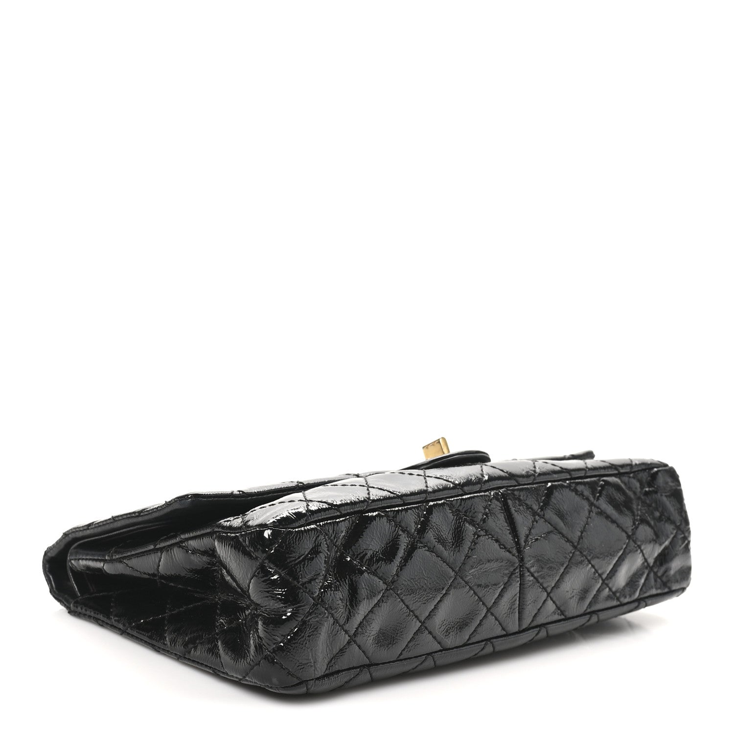 Chanel Distressed Patent Quilted 2.55 Reissue 226 Flap Black