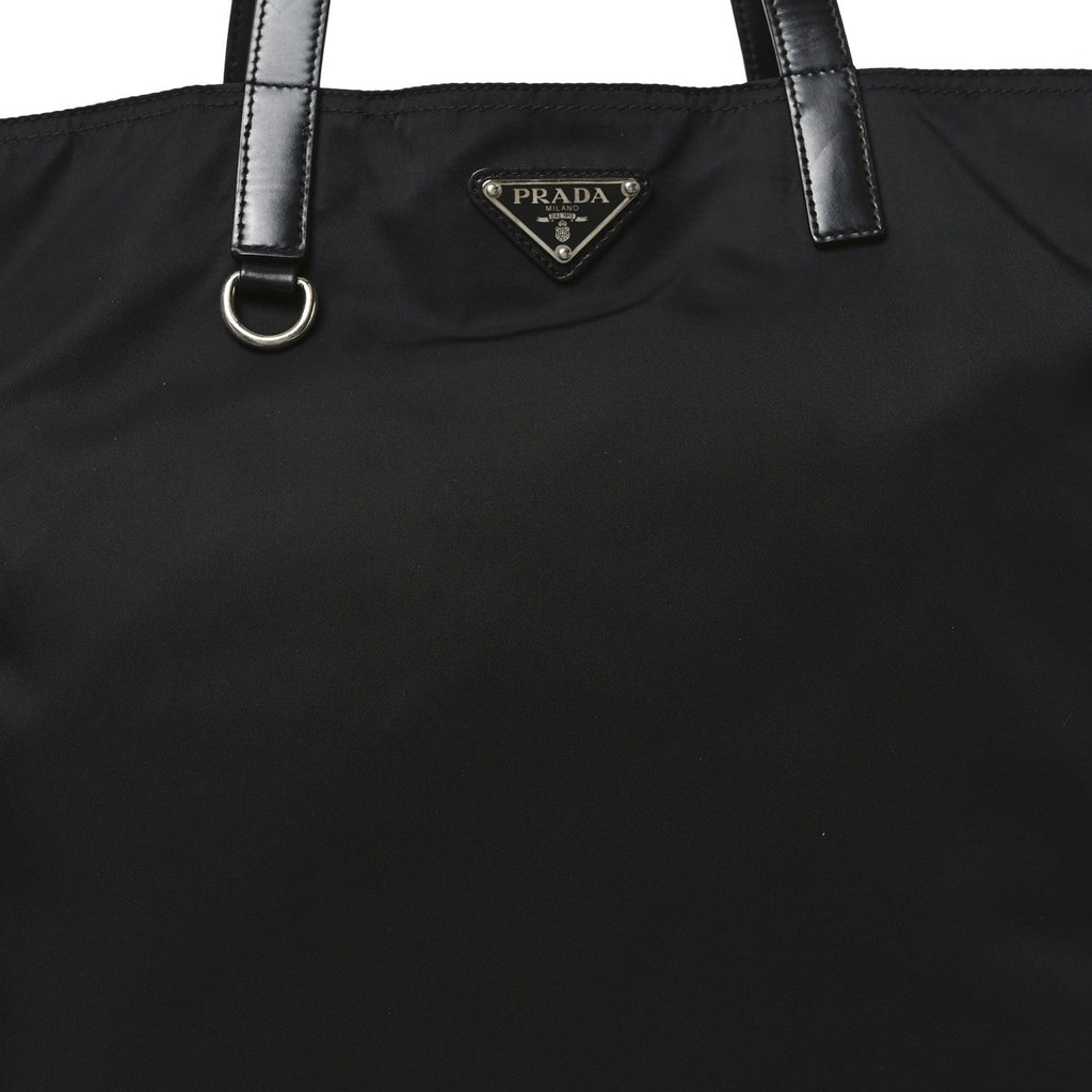 Prada Tessuto Nylon Shopping Tote Black