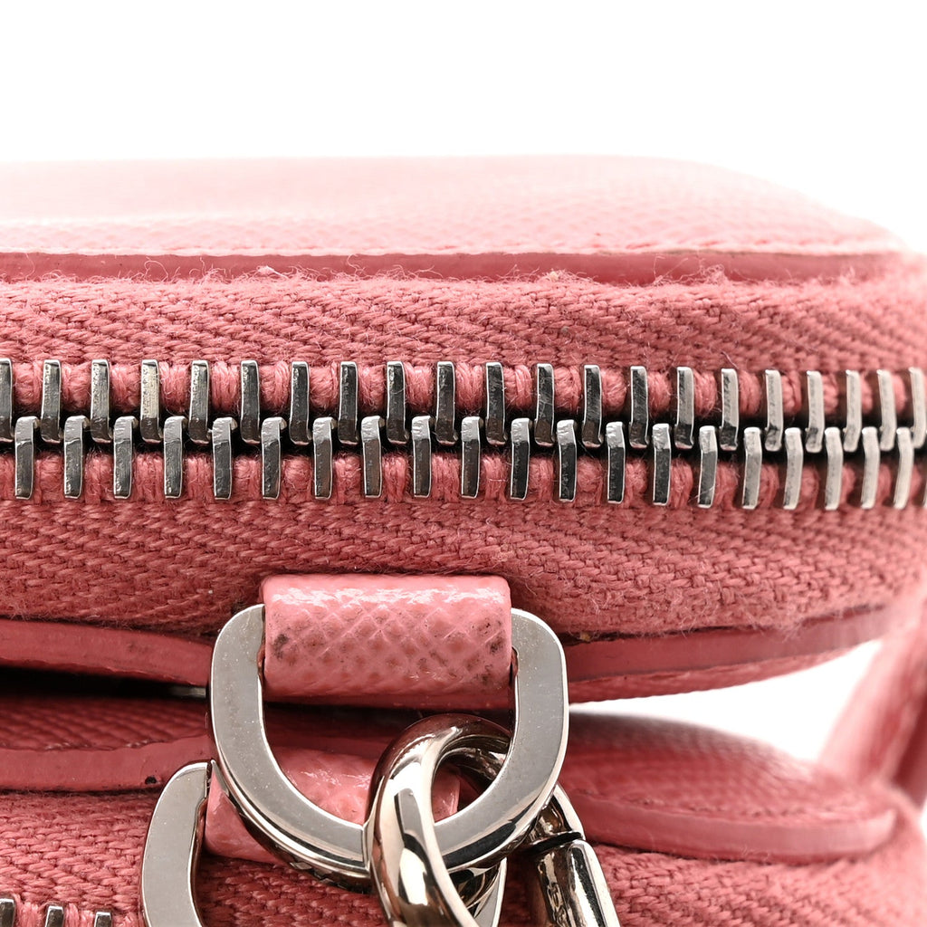 Prada Saffiano Mini Triangle Crossbody Pouch Petalo