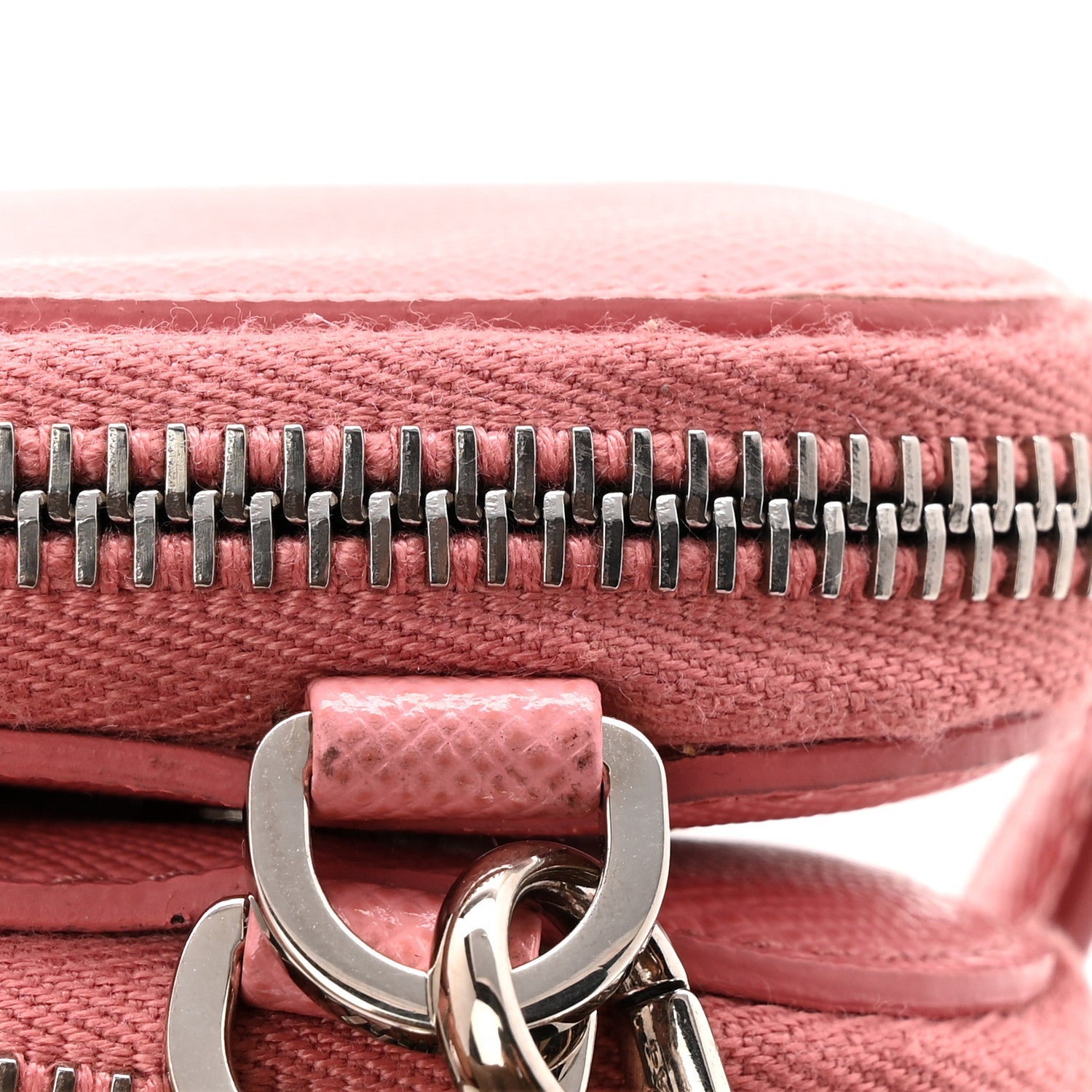Prada Saffiano Mini Triangle Crossbody Pouch Petalo
