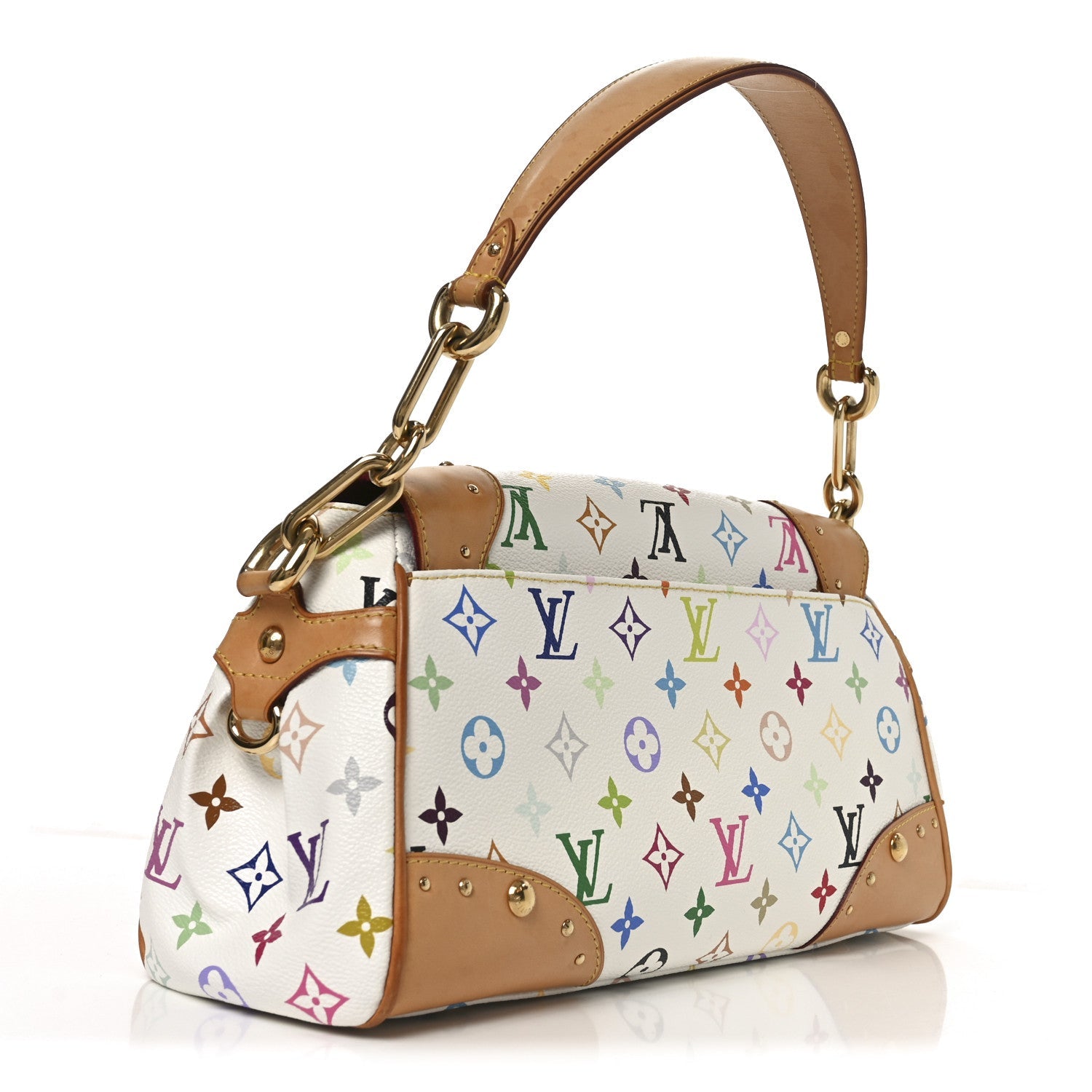 Louis Vuitton Monogram Multicolor Beverly MM White
