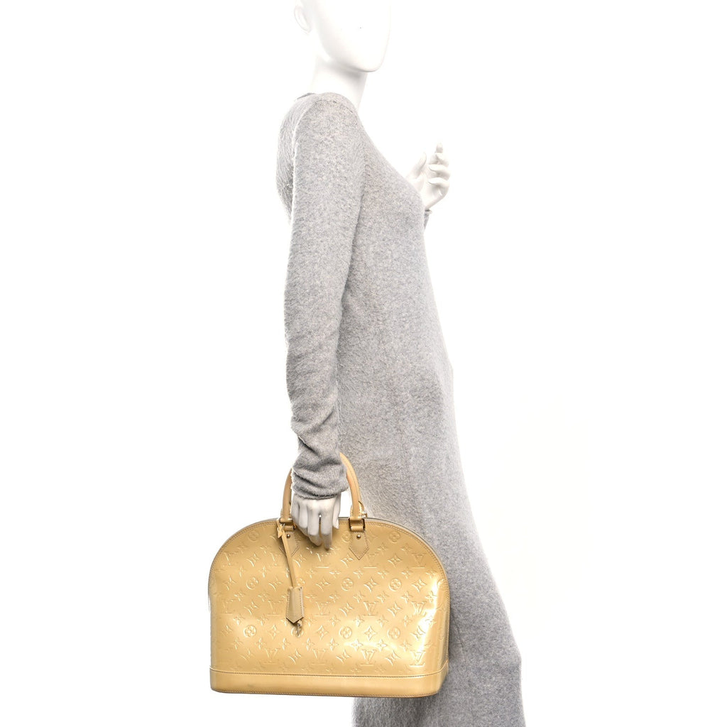 Louis Vuitton Vernis Alma GM Blanc Corail