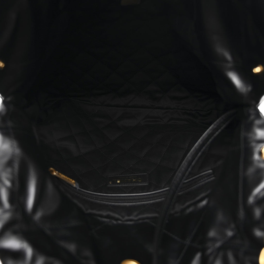 Chanel Shiny Calfskin Quilted Small Chanel 22 Black