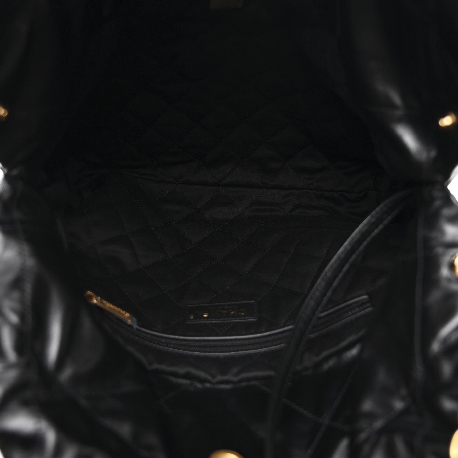Chanel Shiny Calfskin Quilted Small Chanel 22 Black