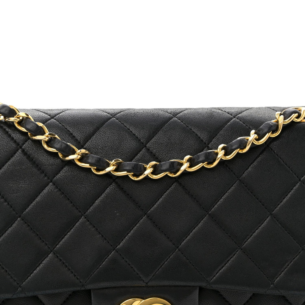 Chanel Lambskin Quilted Medium Double Flap Black