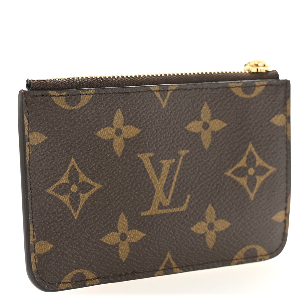 Louis Vuitton Monogram Zipped Romy Card Holder Red