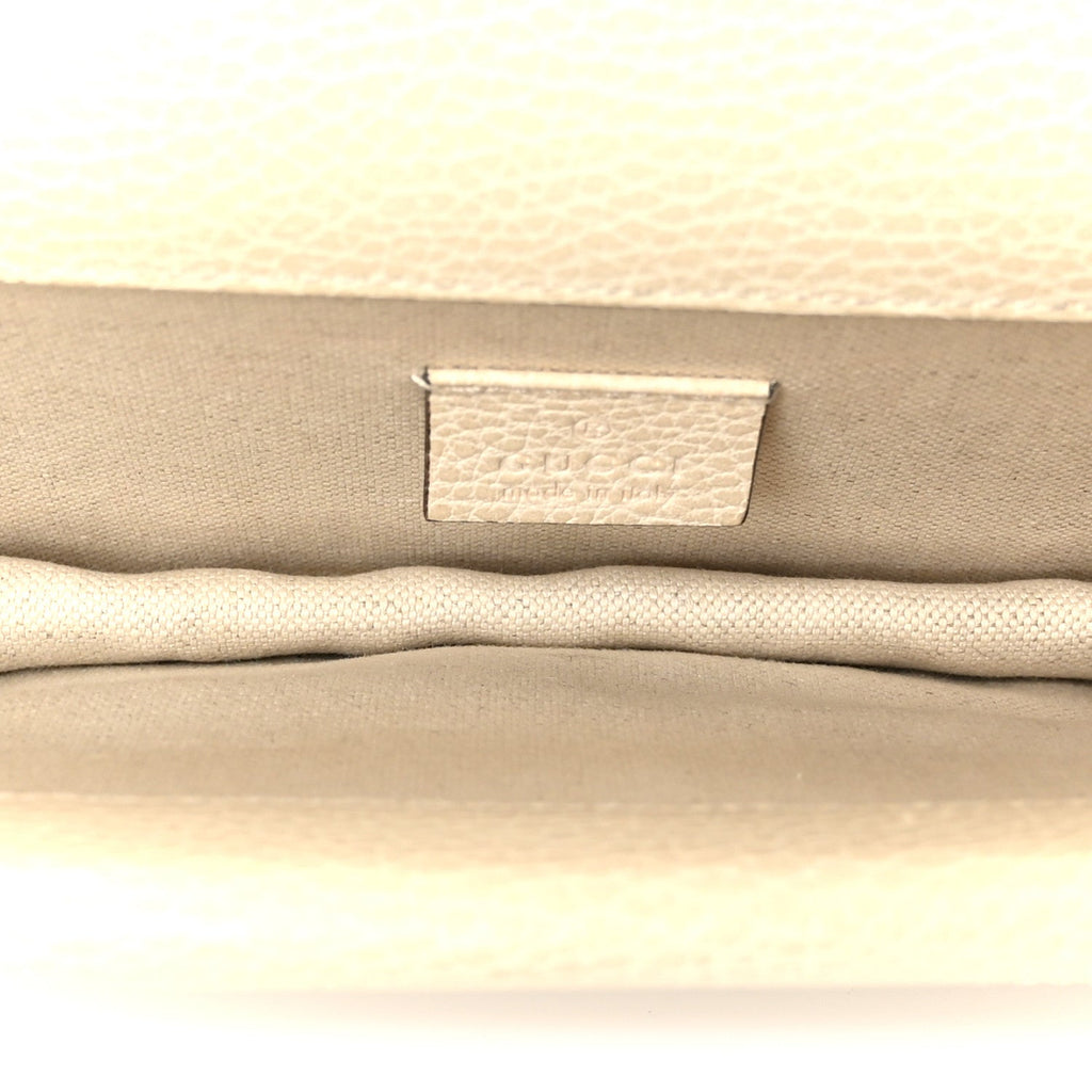 Gucci Dollar Calfskin Crystal Small Dionysus Shoulder Bag Mystic White