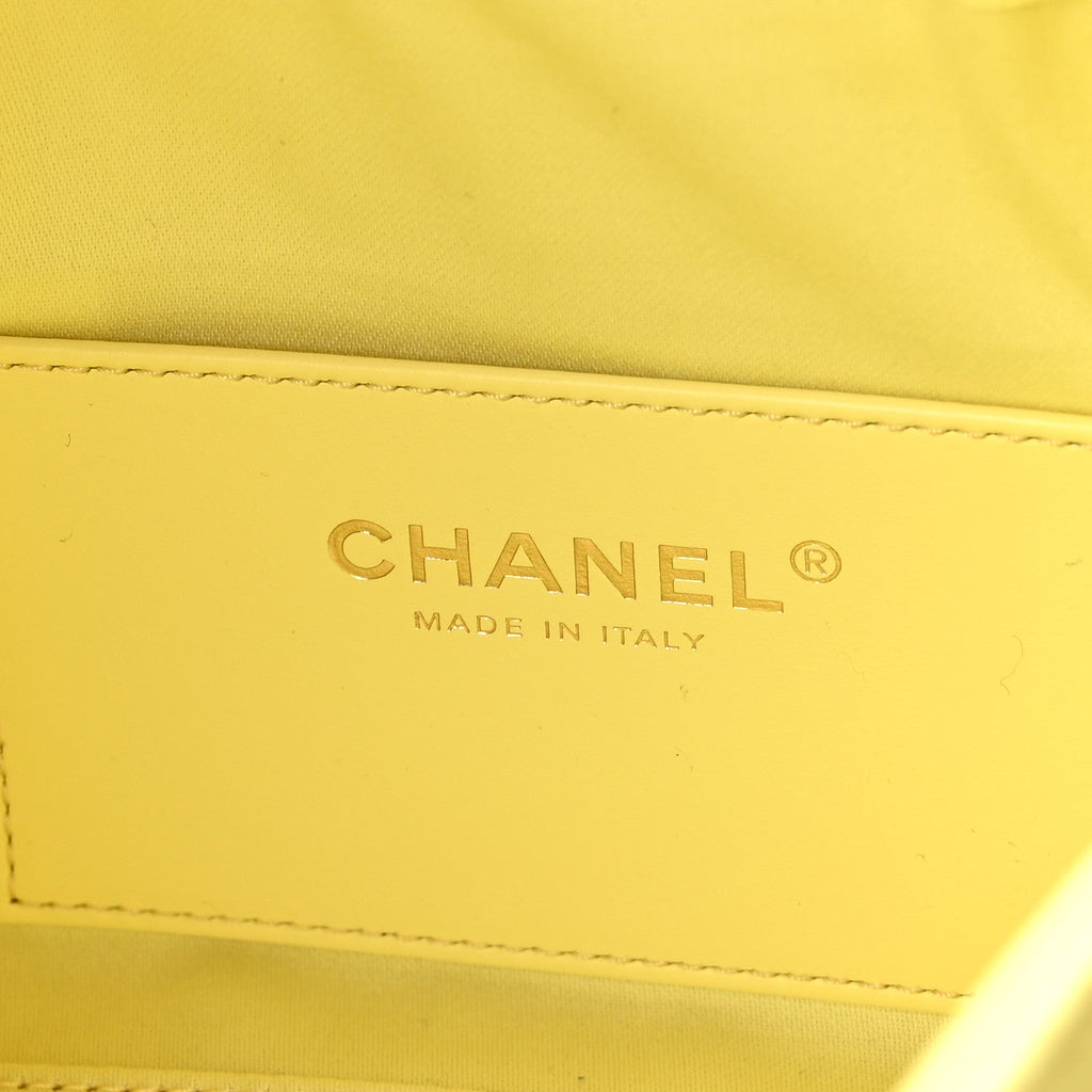 Chanel Caviar Quilted Mini Chanel 25 Handbag Light Yellow
