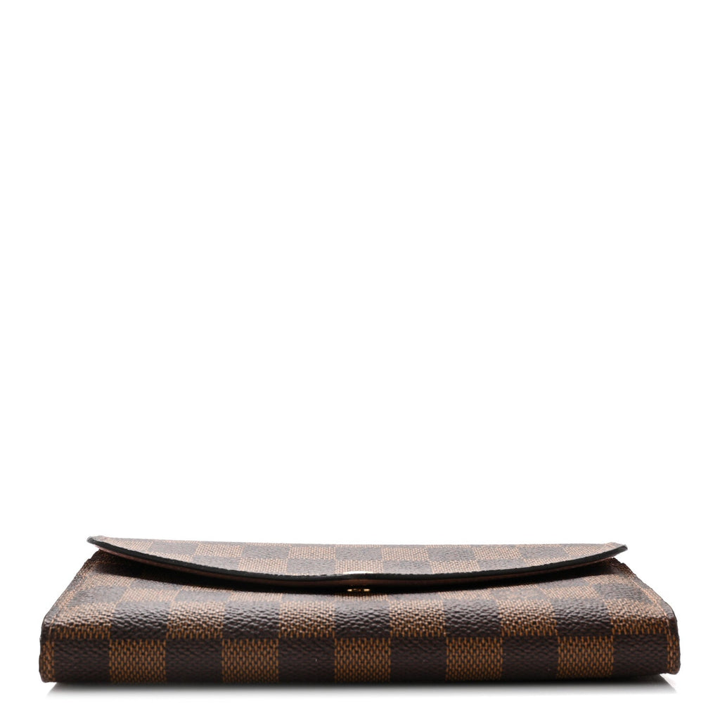 Louis Vuitton Damier Ebene Sarah Wallet NM Rose Ballerine