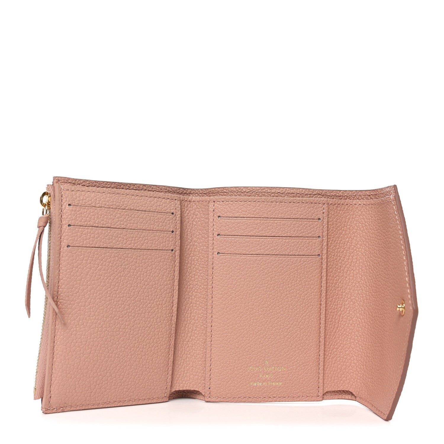 Louis Vuitton Empreinte Monogram Giant Victorine Wallet Rose Trianon Creme
