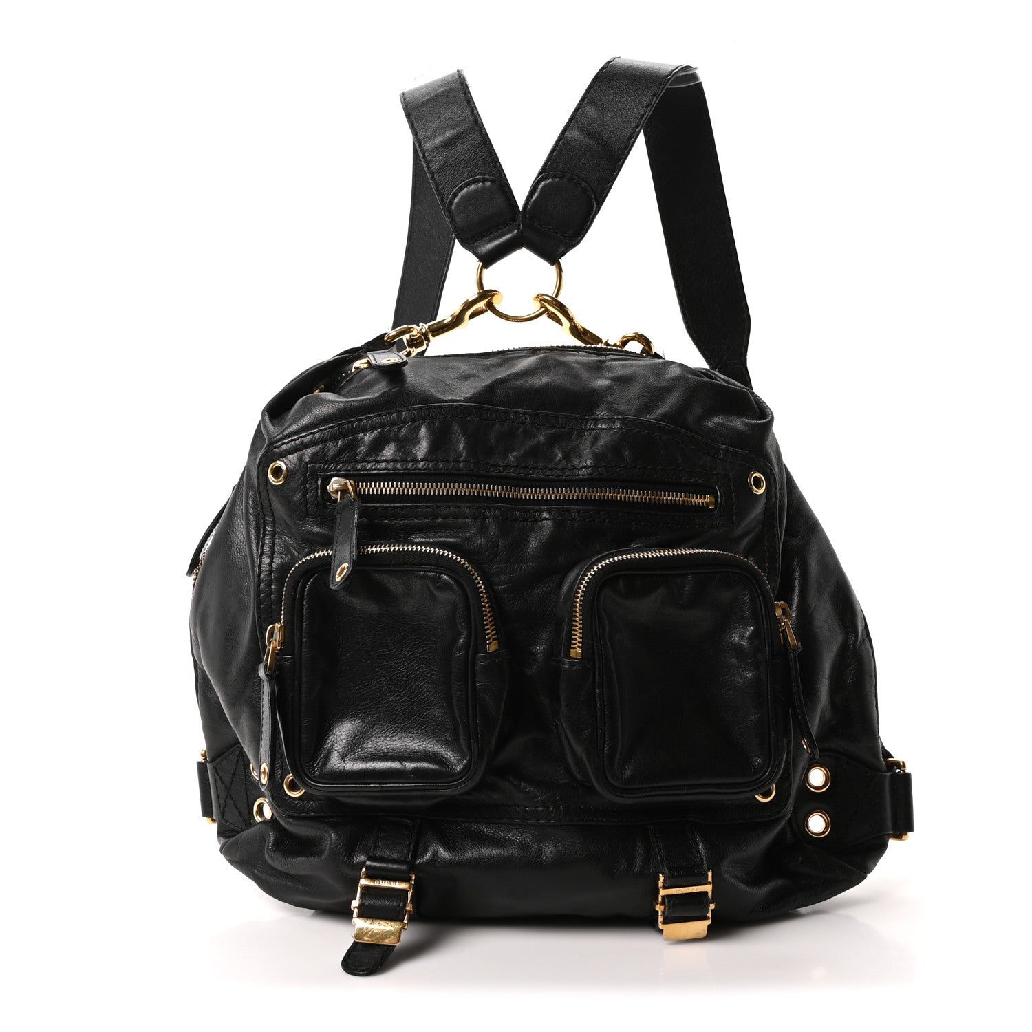 Gucci Calfskin Medium Darwin Convertible Backpack Black