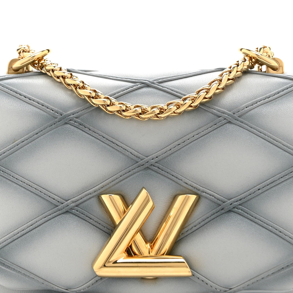 Louis Vuitton Lambskin Malletage Pico GO-14 Ecume Gray