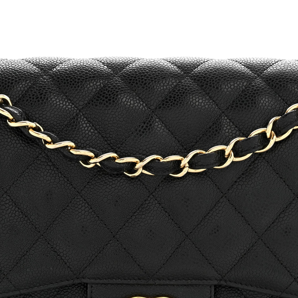 Chanel Caviar Quilted Jumbo Double Flap Black
