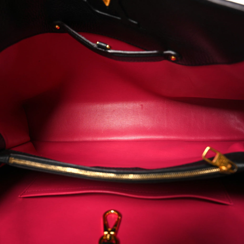 Louis Vuitton Taurillon Capucines GM  Black Fuchsia