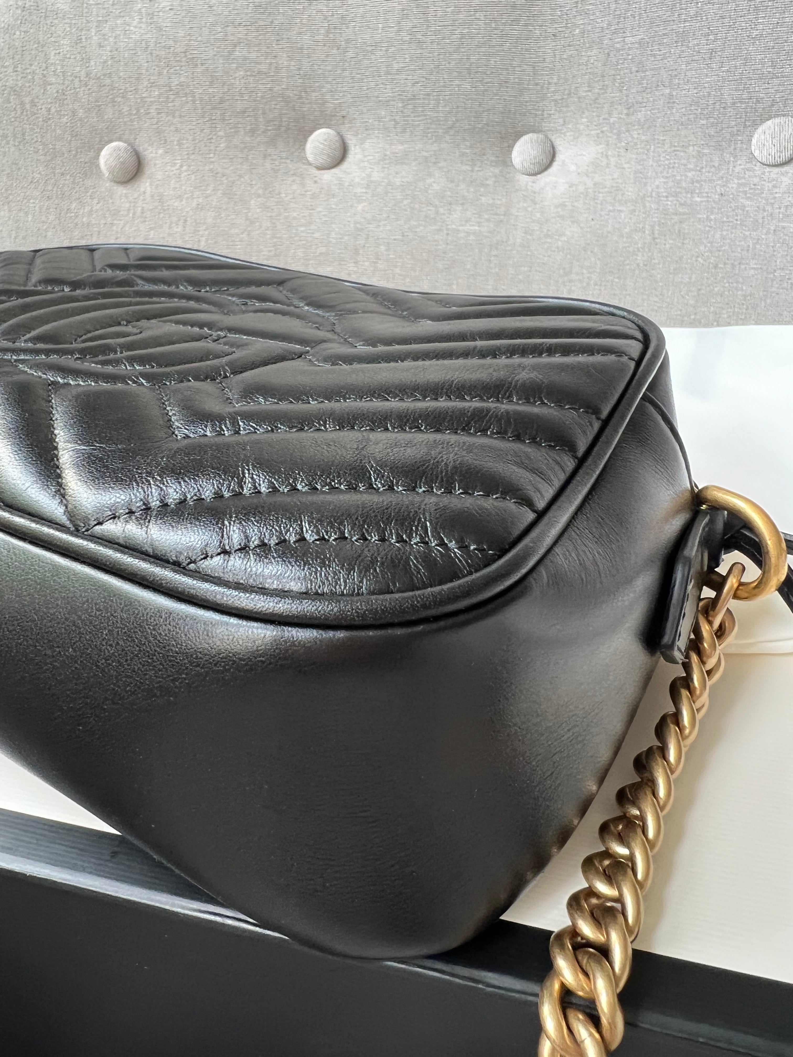 Gucci GG Black Marmont Small Shoulder Bag