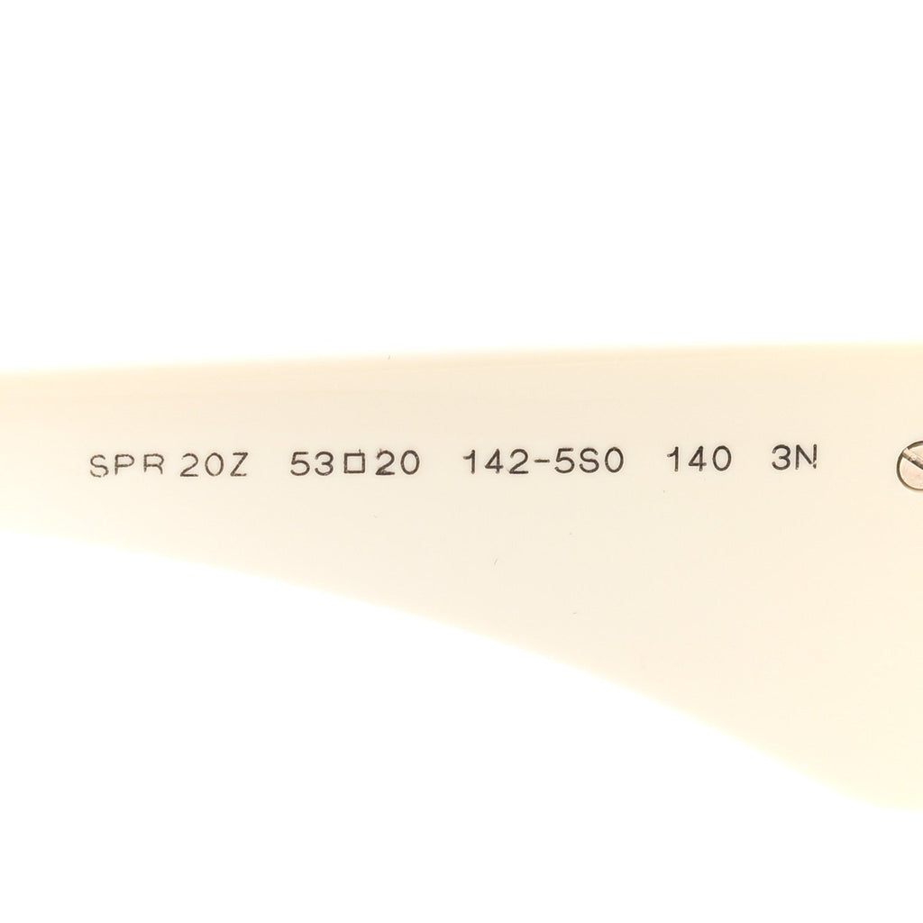 Prada Acetate Oval Symbole Sunglasses SPR 20Z White