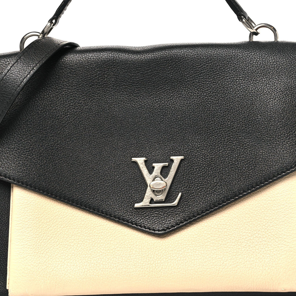 Louis Vuitton Soft Calfskin My Lockme Top Handle Vanille Black