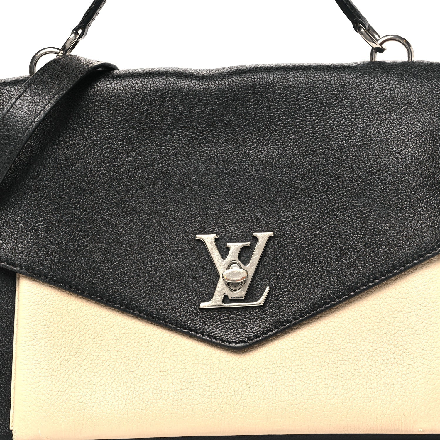 Louis Vuitton Soft Calfskin My Lockme Top Handle Vanille Black