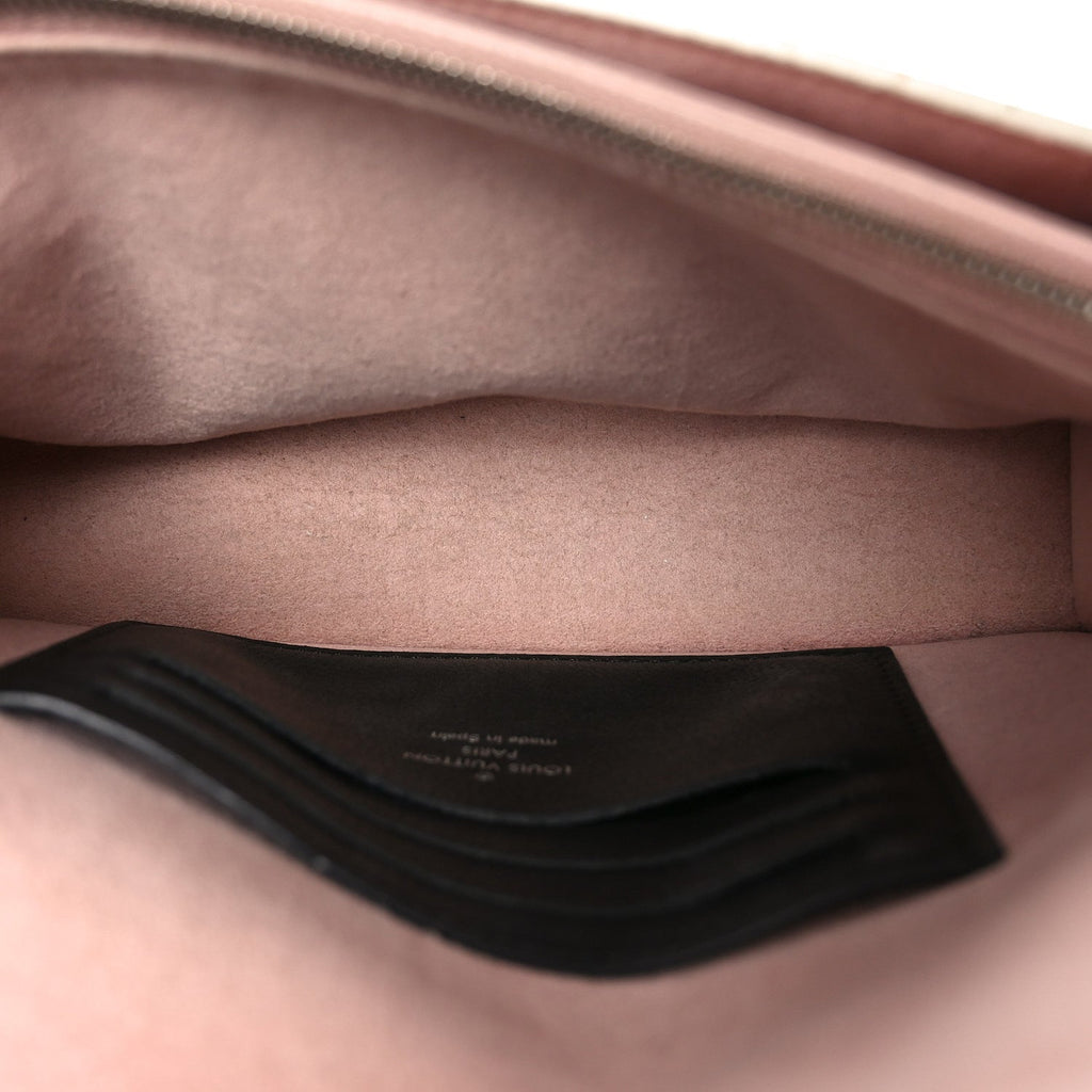 Louis Vuitton Calfskin My Lockme Chain Pochette Rose Ballet White