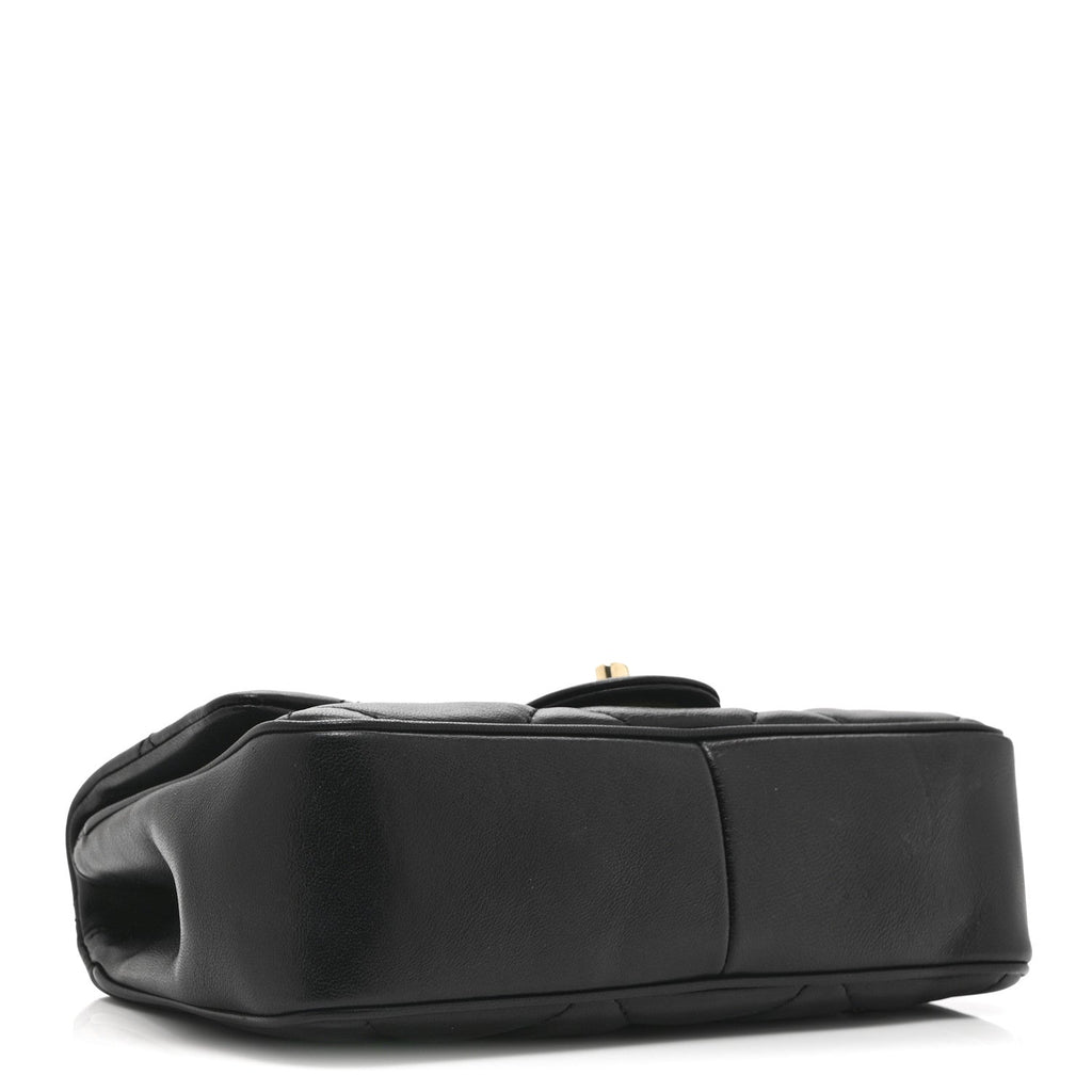 Chanel Lambskin Quilted Small Easy Carry Flap Black