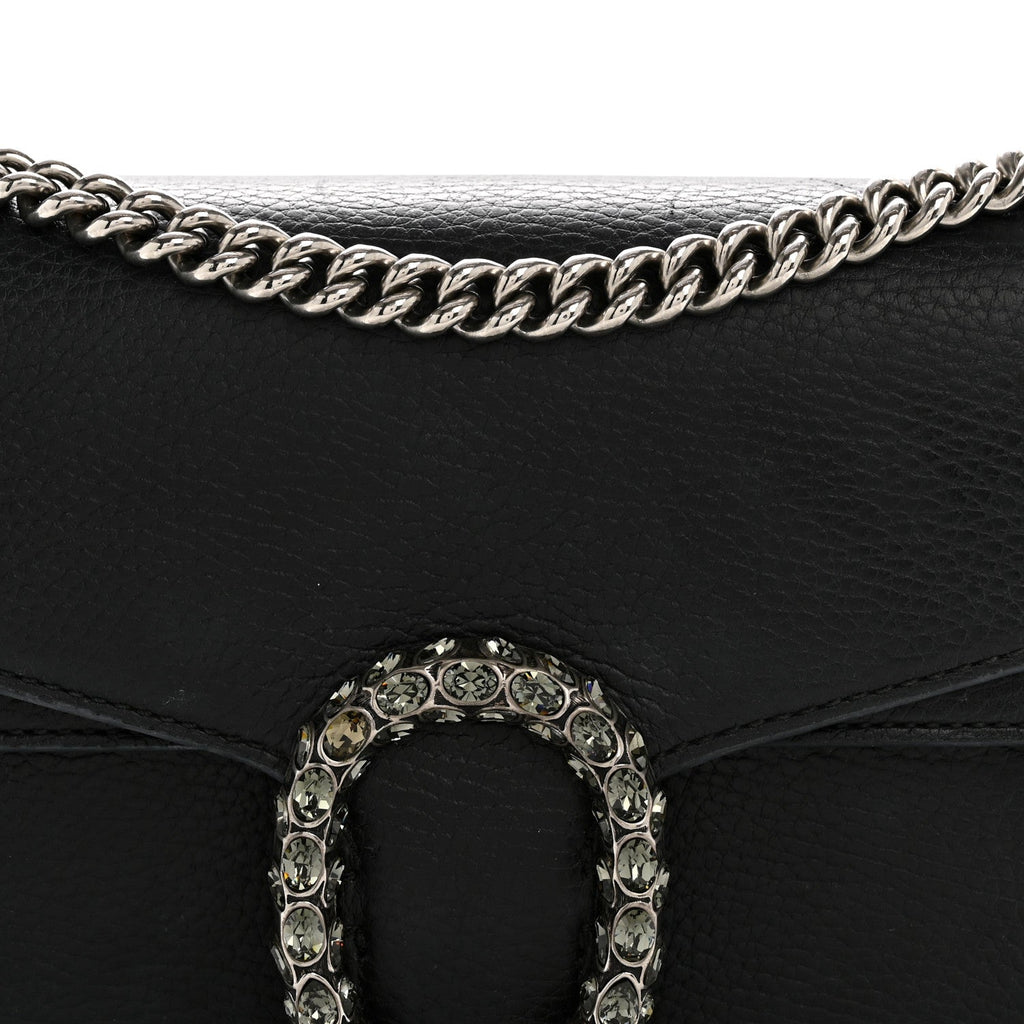 Gucci Pebbled Calfskin Small Dionysus Shoulder Bag Black