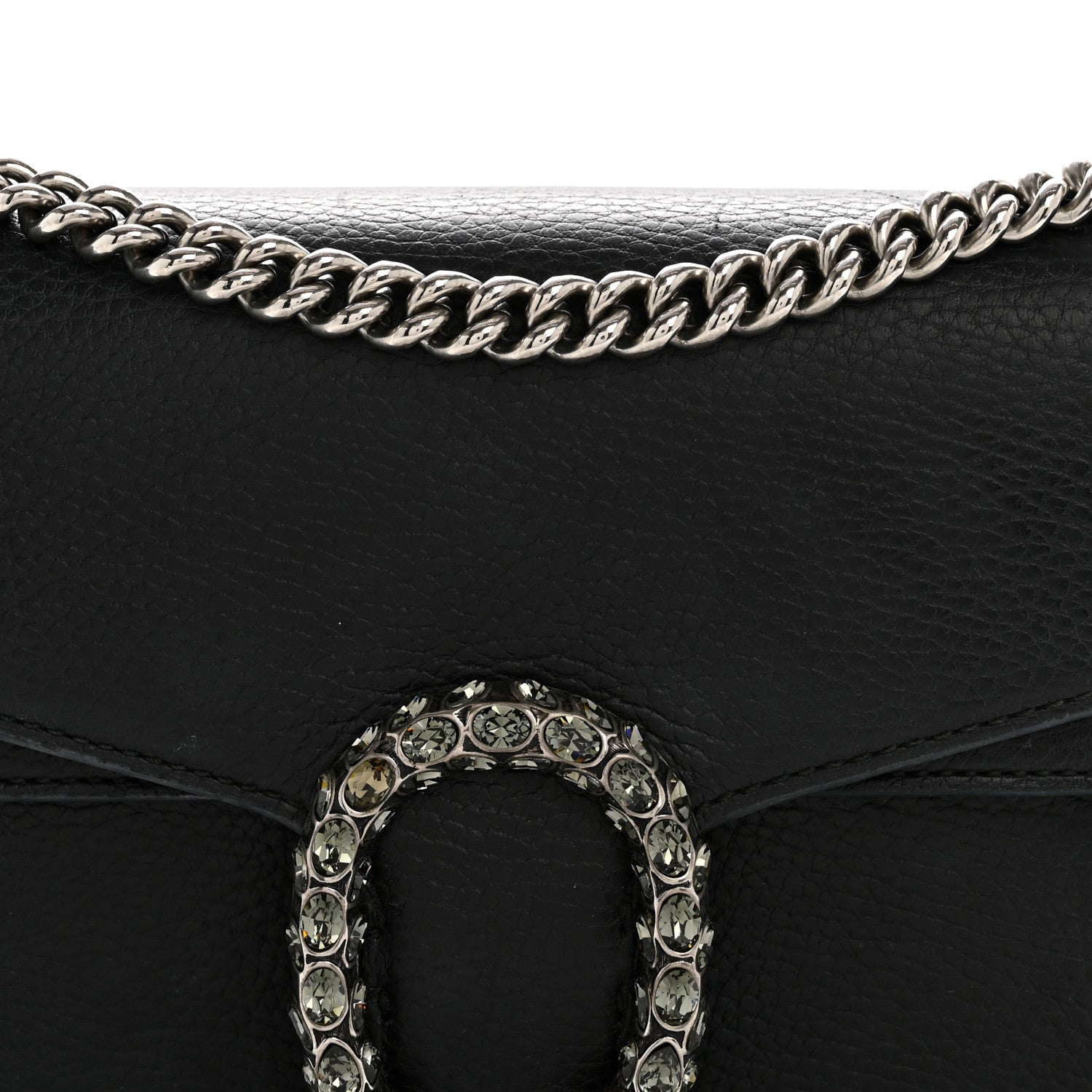 Gucci Pebbled Calfskin Small Dionysus Shoulder Bag Black