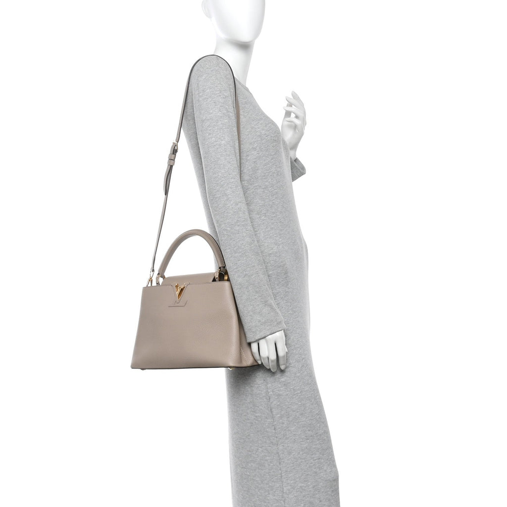 Louis Vuitton Taurillon Capucines PM Galet
