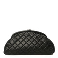 Chanel Lambskin Quilted Timeless Clutch Black