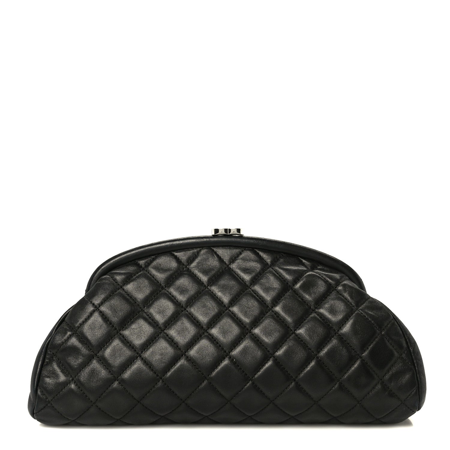 Chanel Lambskin Quilted Timeless Clutch Black