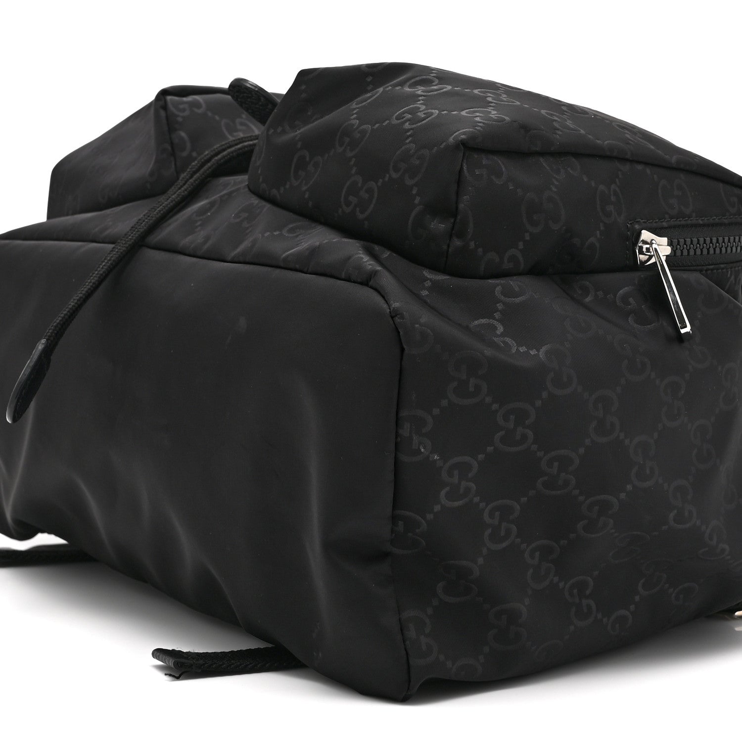 Gucci Nylon Monogram Small Single Buckle Backpack Black