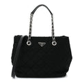 Prada Nylon Tessuto Impuntu Quilted Tote Black