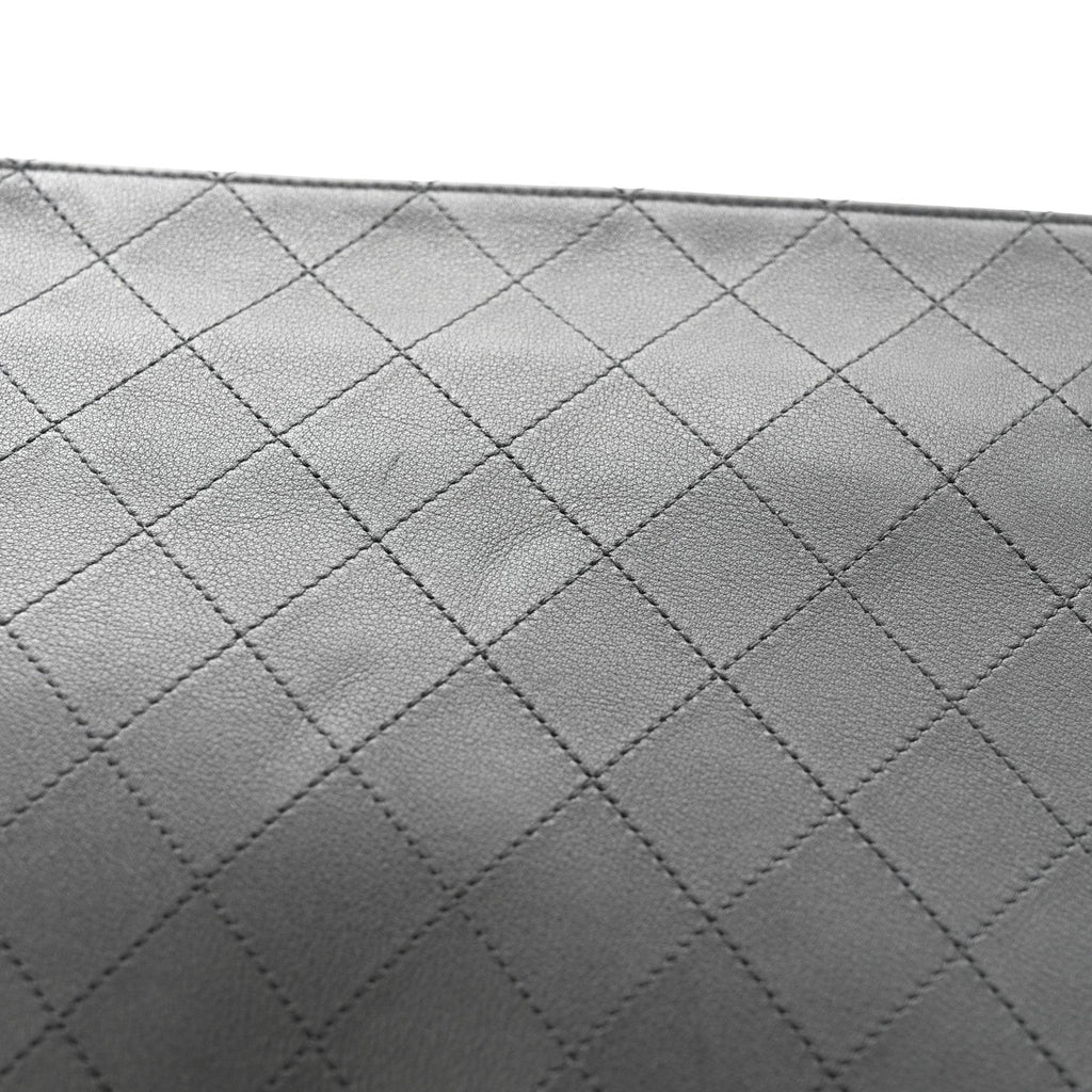 Calfskin Quilted Medium CC Pocket Cosmetic Case Black