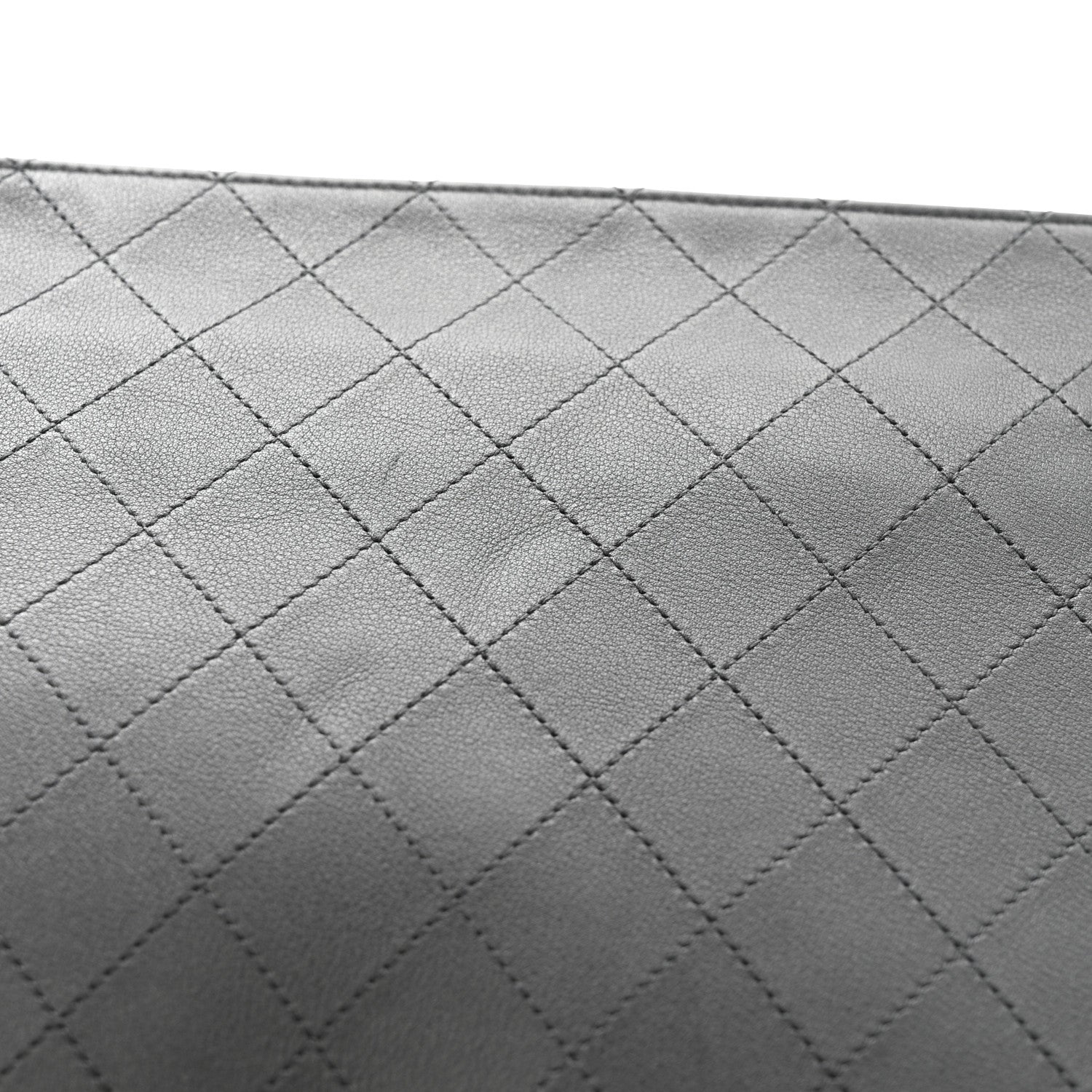 Calfskin Quilted Medium CC Pocket Cosmetic Case Black