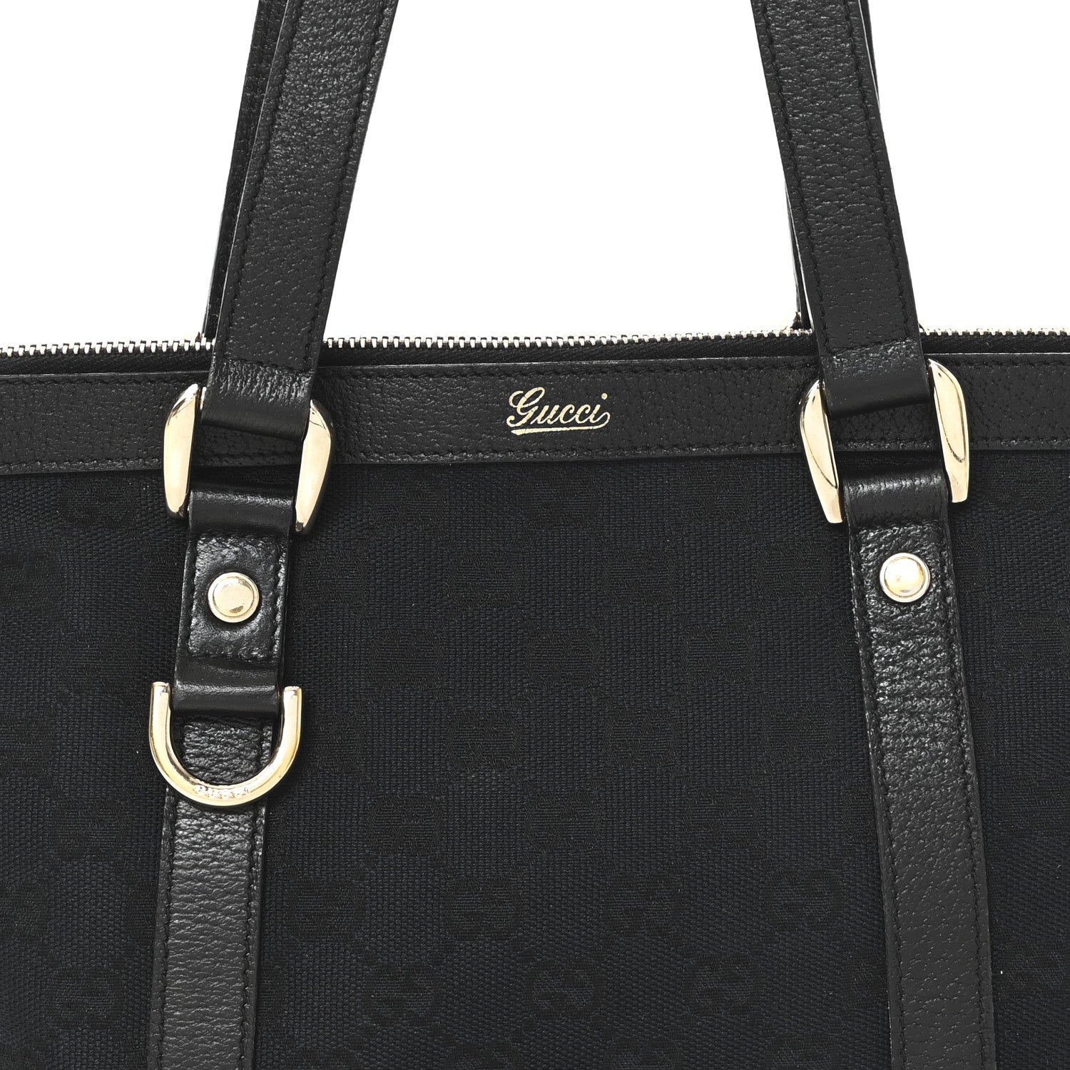 Gucci Monogram Small Abbey Tote Black