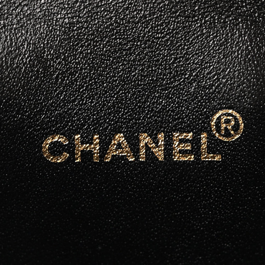 Chanel Patent Quilted Top Handle Vanity Case Black