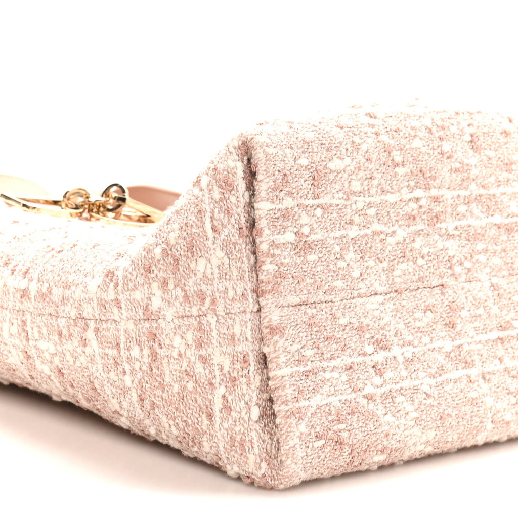 Christian Dior Tweed Cannage Small Vertical Toujours Rose des Vents
